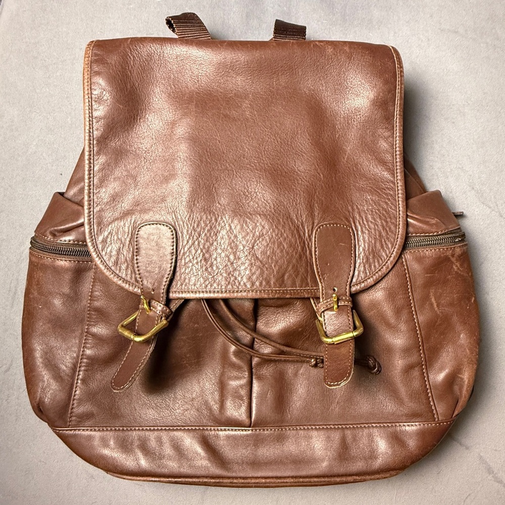 Coach Brown Leather Men's Backpack